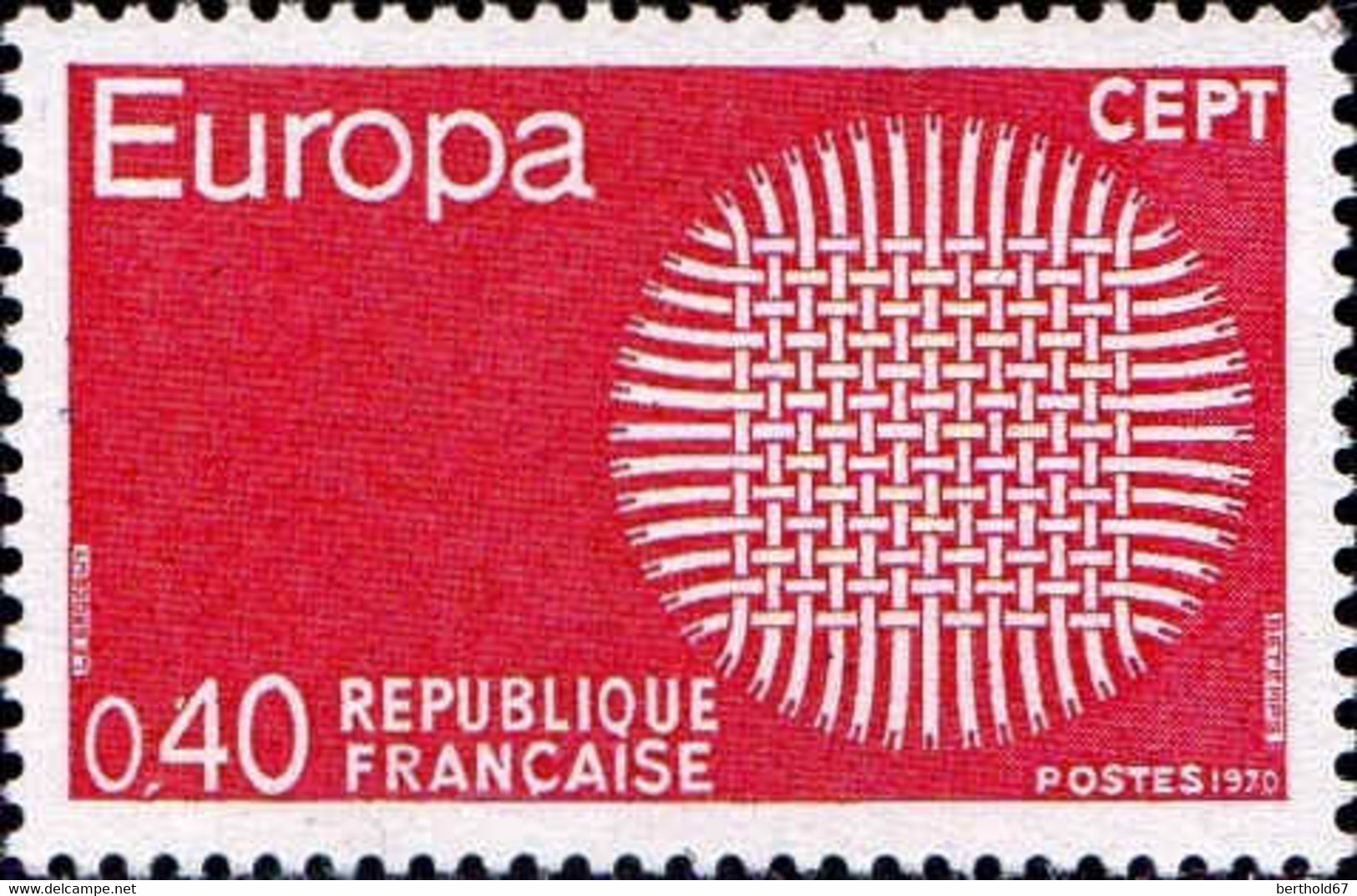 France Poste N** Yv:1637/1638 Mi:1710/1711 Yv:1,25 Euro Europa Tissage Formant Un Soleil (Thème) - 1970