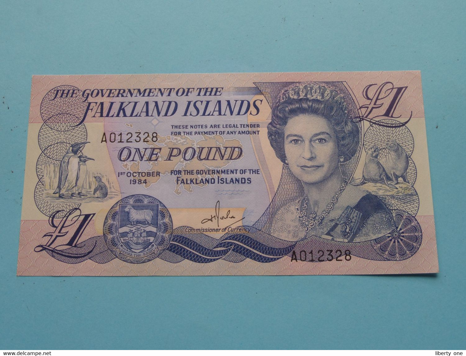 1 - One Pound ( A012328 ) 1st October 1984 - FALKLAND Islands ( For Grade, Please See Photo ) UNC ! - Falkland