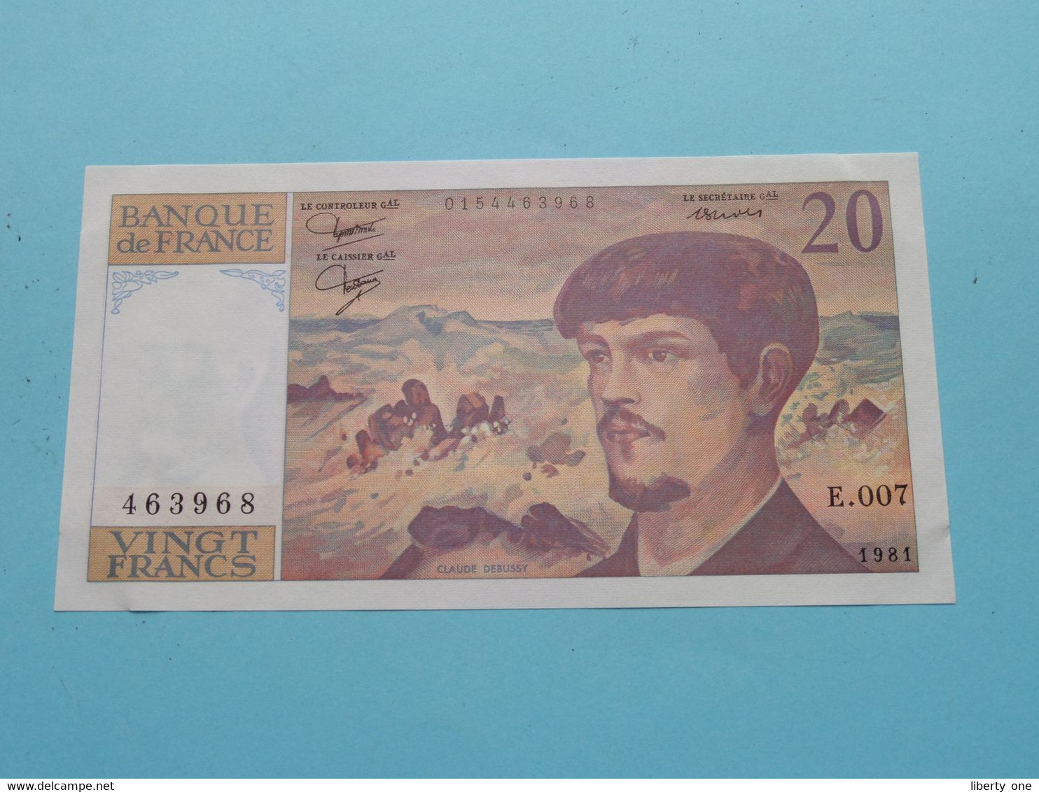 20 - Vingt Francs ( 0154463968 ) E.007 - 1981 - Banque De France ( For Grade, Please See Photo ) UNC ! - 20 F 1980-1997 ''Debussy''