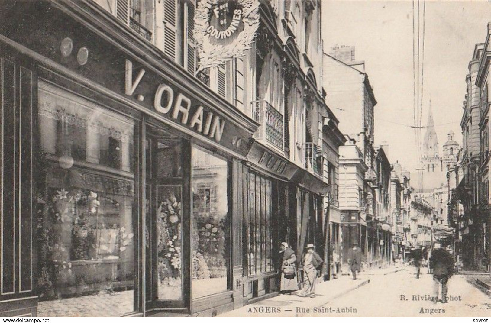 ANGERS. - V. ORAIN Couronnes Funéraires, Rue Saint-Aubin - Negozi