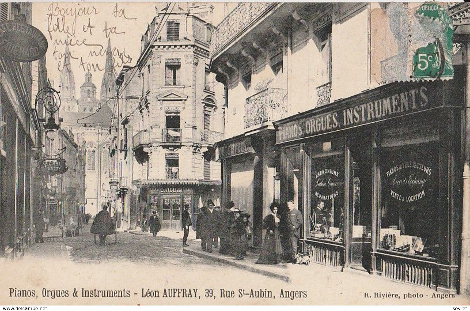 ANGERS. - Léon AUFFRAY Pianos, Orgues & Instruments, 39, Rue Saint-Aubin - Negozi