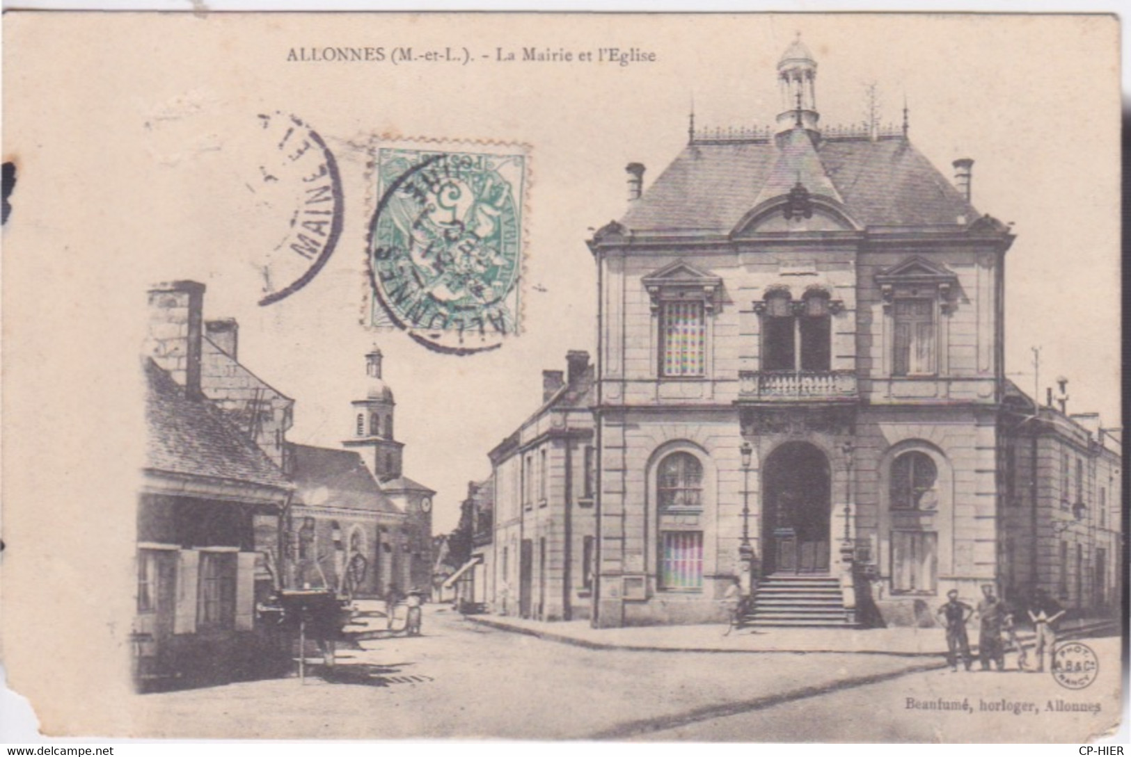 49 - ALLONNES - LA MAIRIE ET L'EGLISE - Allonnes