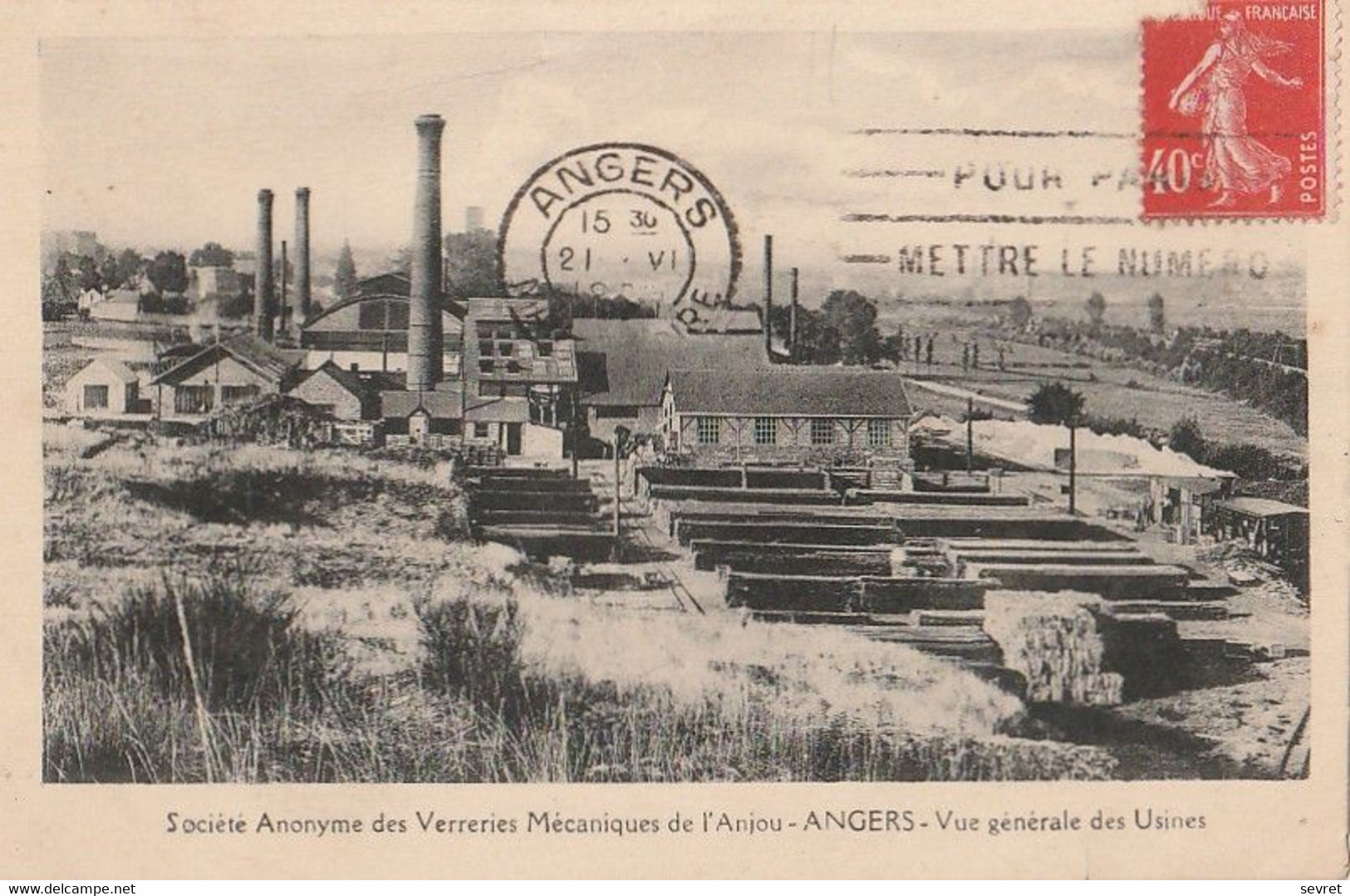 ANGERS. - Société Anonyme Des Verreries Mécaniques De L'Anjou - Vue Générale Des Usines - Angers