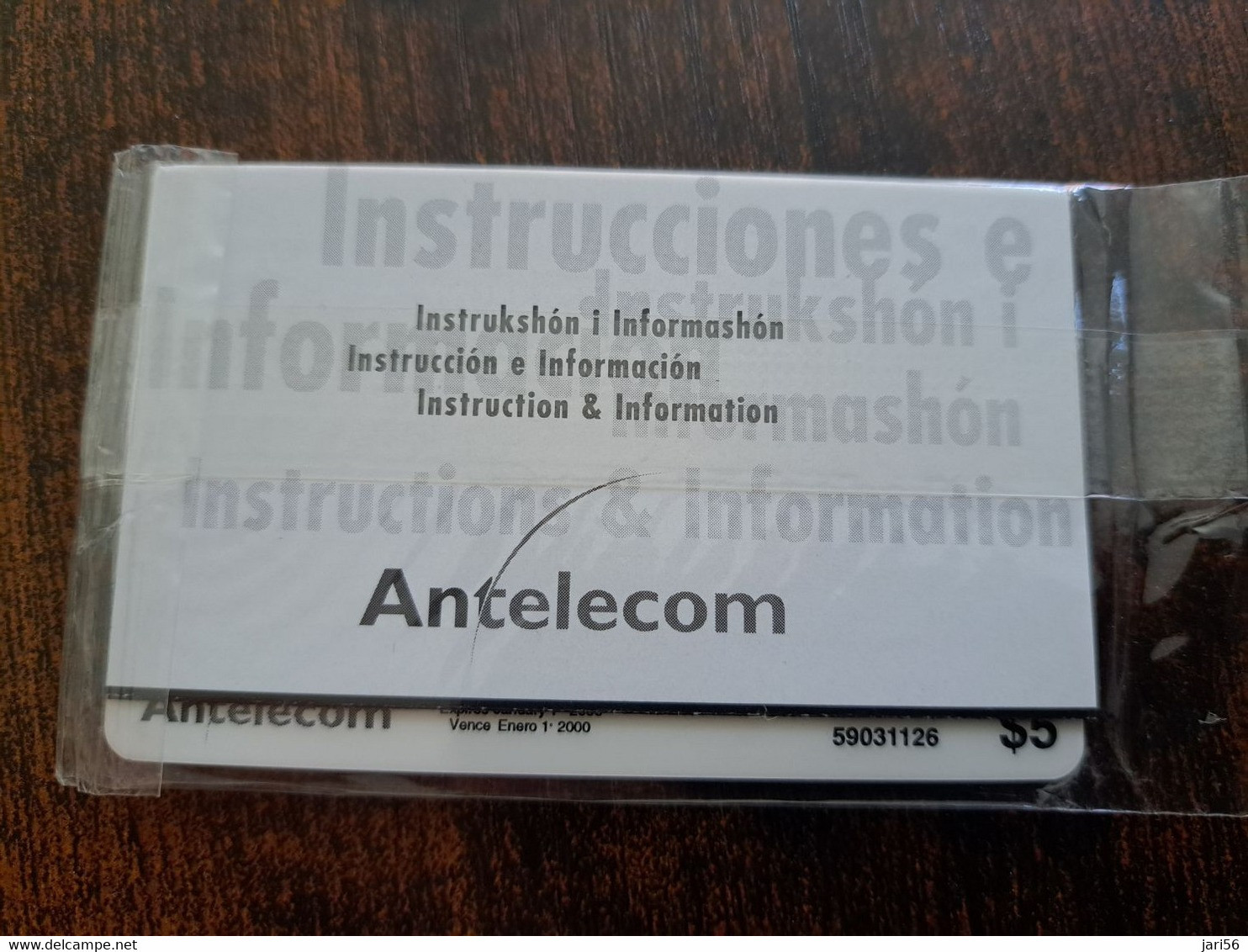 ST EUSTATIUS   $5,- PREPAID ANTELECOM  FORT ORANJE ST EUSTATIUS  MINT IN WRAPPER  **10449** - Antilles (Neérlandaises)