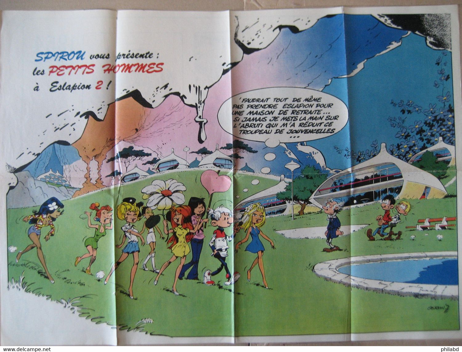 Spirou - Poster "Les Petits Hommes" - 1976 TB - Petits Hommes, Les