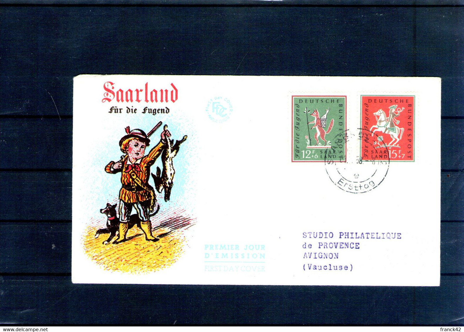 Sarre. Enveloppe Fdc. Pour Les Voyages D'études De La Jeunesse. 1958 - FDC