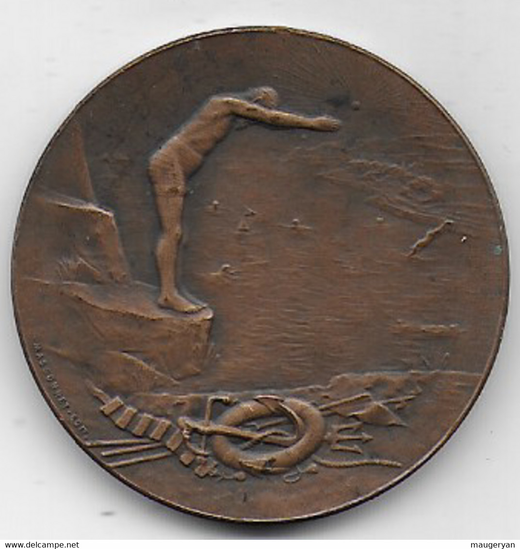 Médaille ECLAIREUR DE NICE ( Journal )  30 Aout 1908 - Professionnels / De Société
