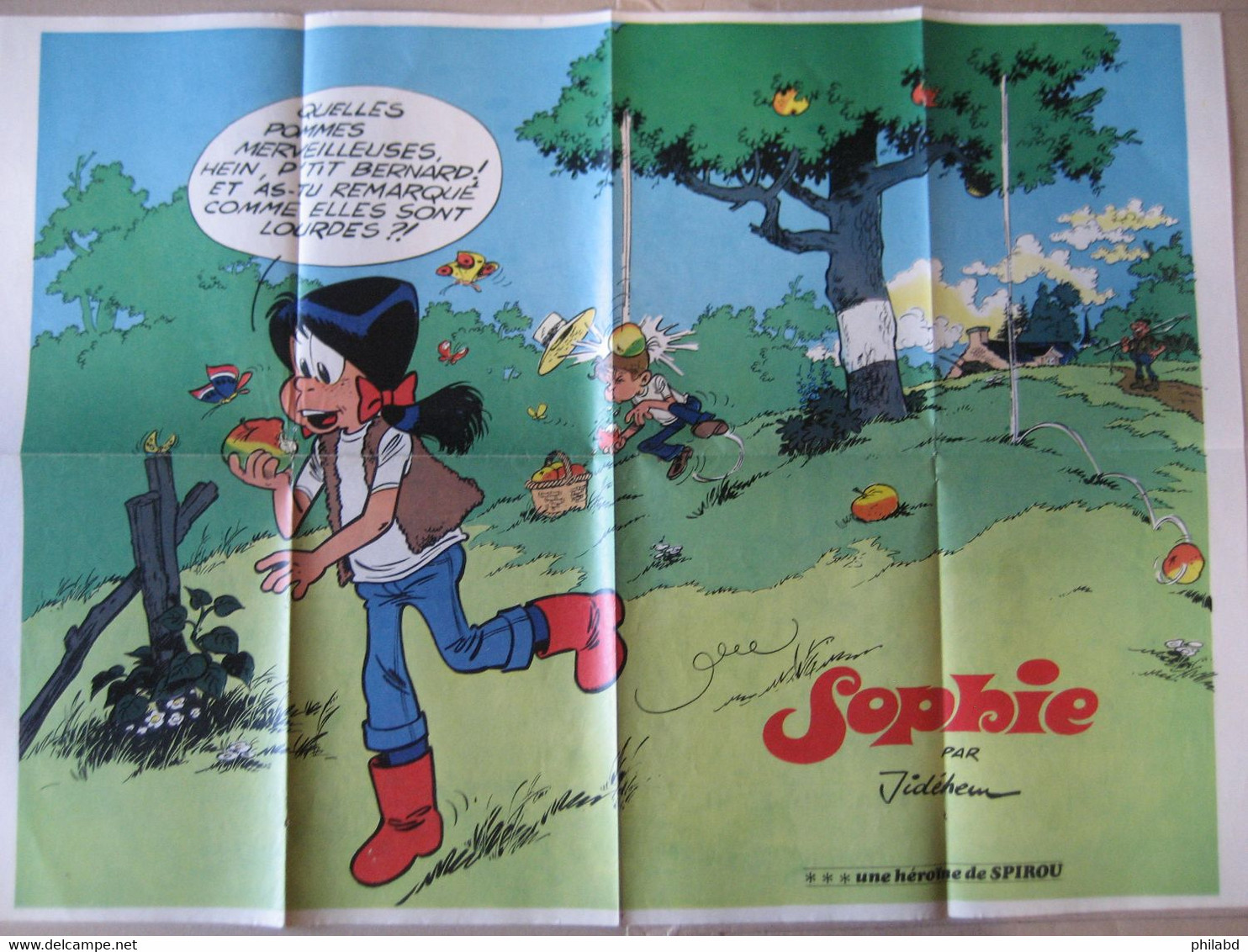 Spirou - Poster "Sophie" Par Jidéhem & Le Phantom FG MK1 - 1976 TB - Sophie