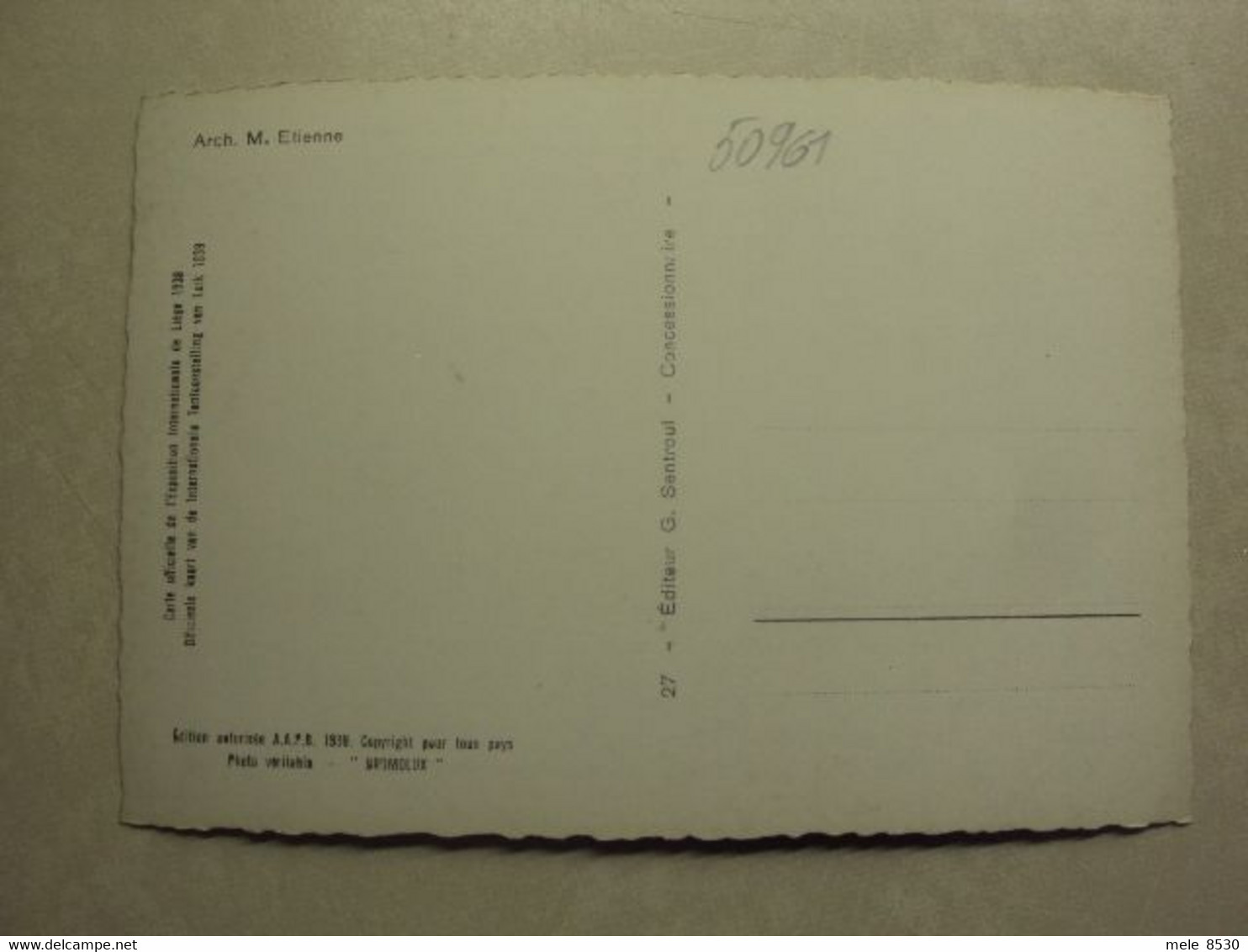 50961 - INTERNATIONALE TENTOONSTELLING VAN LUIK 1939 - ENTREE MONUMENTALE DE CORONMEUSE - ZIE 2 FOTO'S - Neupre