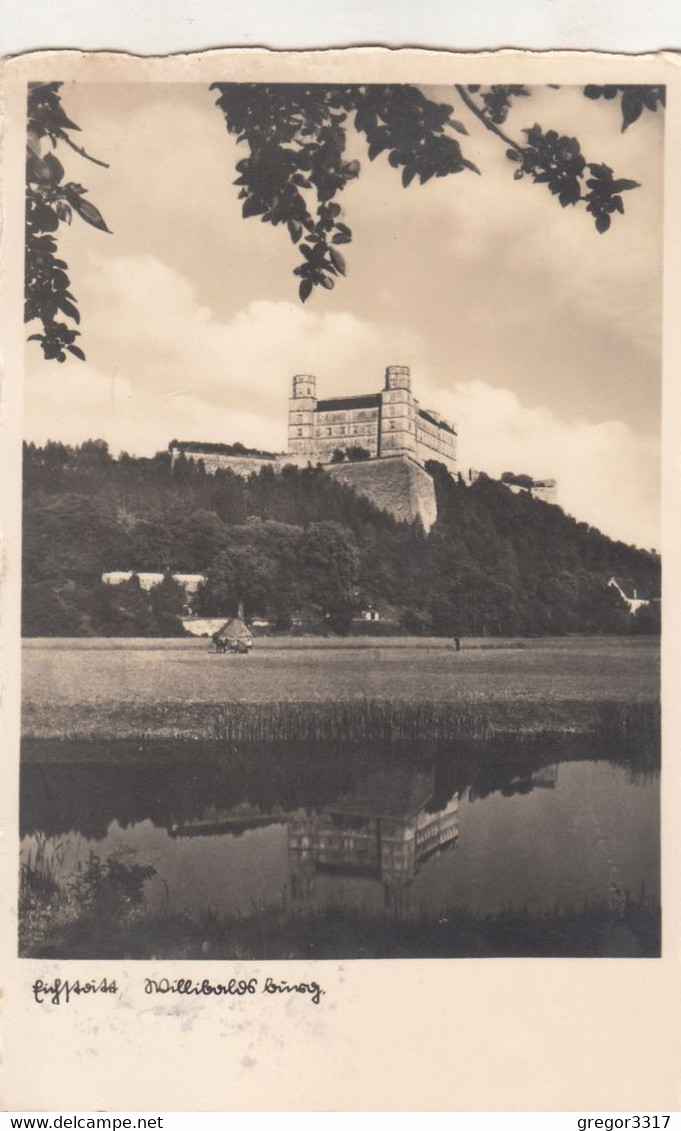 B4004) EICHSTÄTT - Willibaldisburg Mit Spiegelung Im Wasser ALT !! 5.2.1936 - Eichstaett