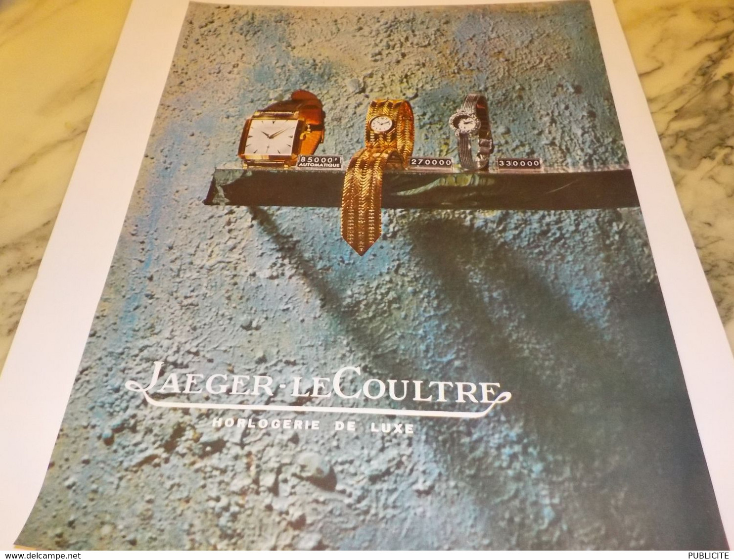 ANCIENNE PUBLICITE  HORLOGERIE DE LUXE JAEGER LECOULTRE 1957 - Wandklokken