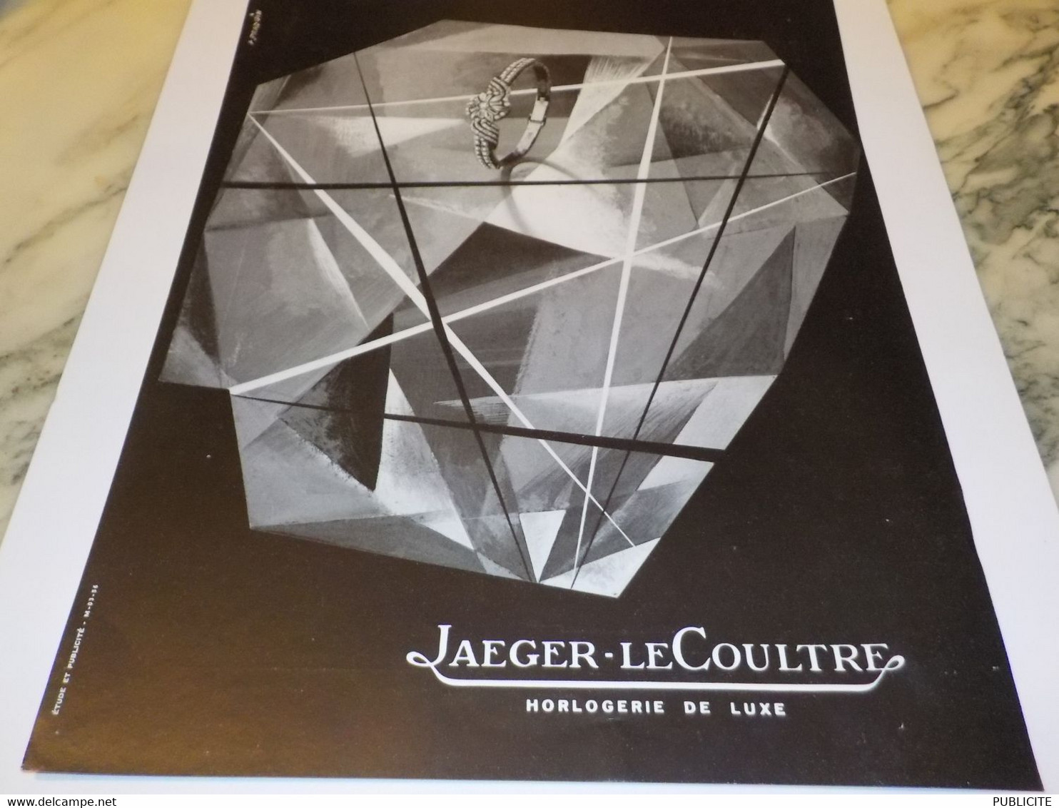 ANCIENNE PUBLICITE MONTRE JAEGER-LECOULTRE 1956 - Clocks