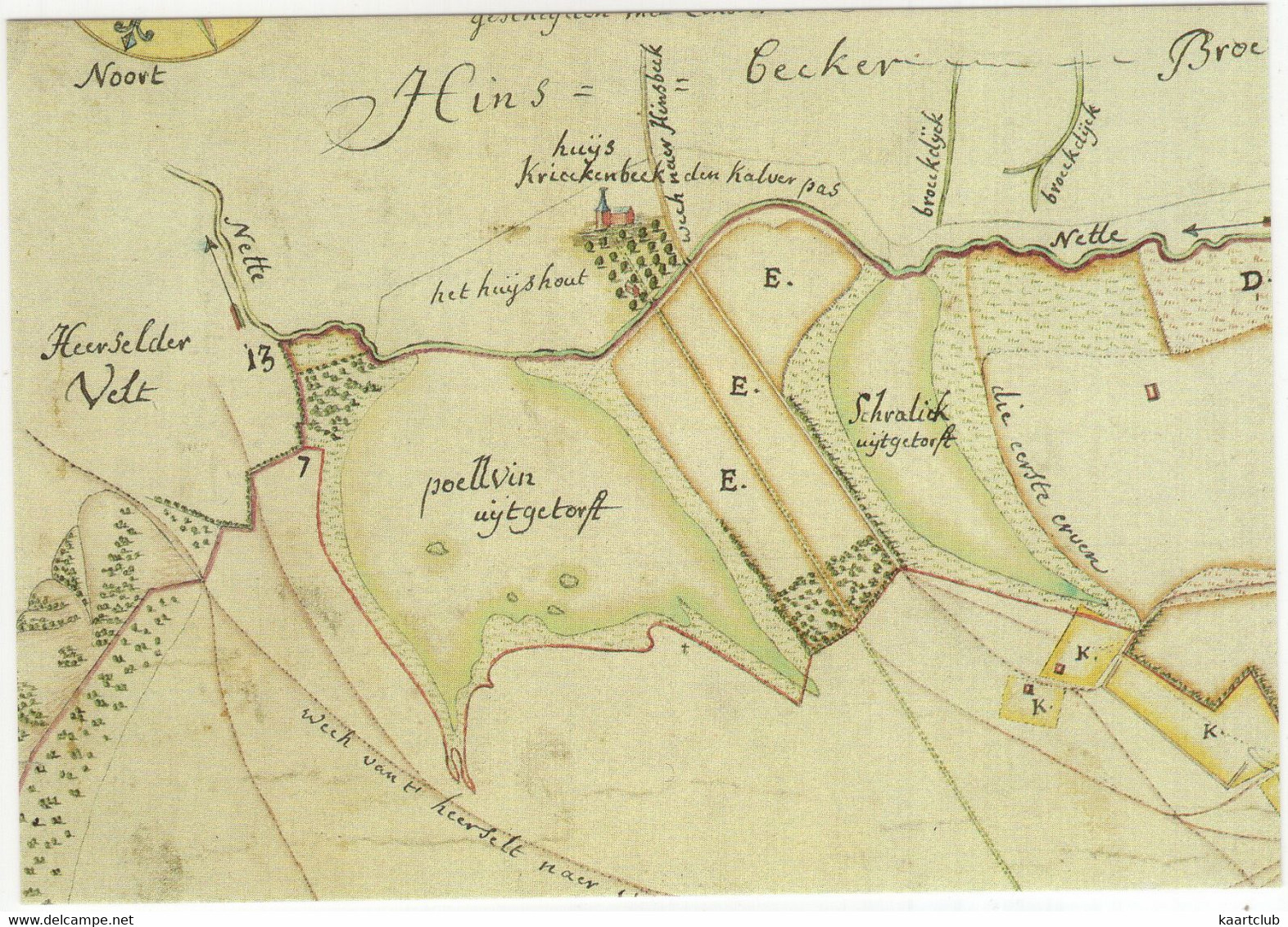 Grensscheidingskaart Tussen Leuth, Hinsbeck En Venlo - 1777  - (Uitg. Gemeentearchief Venlo) - Venlo