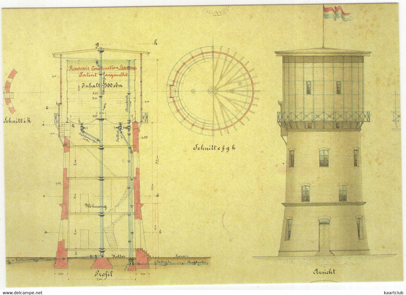 Ontwerp Voor Een Te Bouwen Watertoren In Venlo - 1886  - (Uitg. Gemeentearchief Venlo) - Venlo