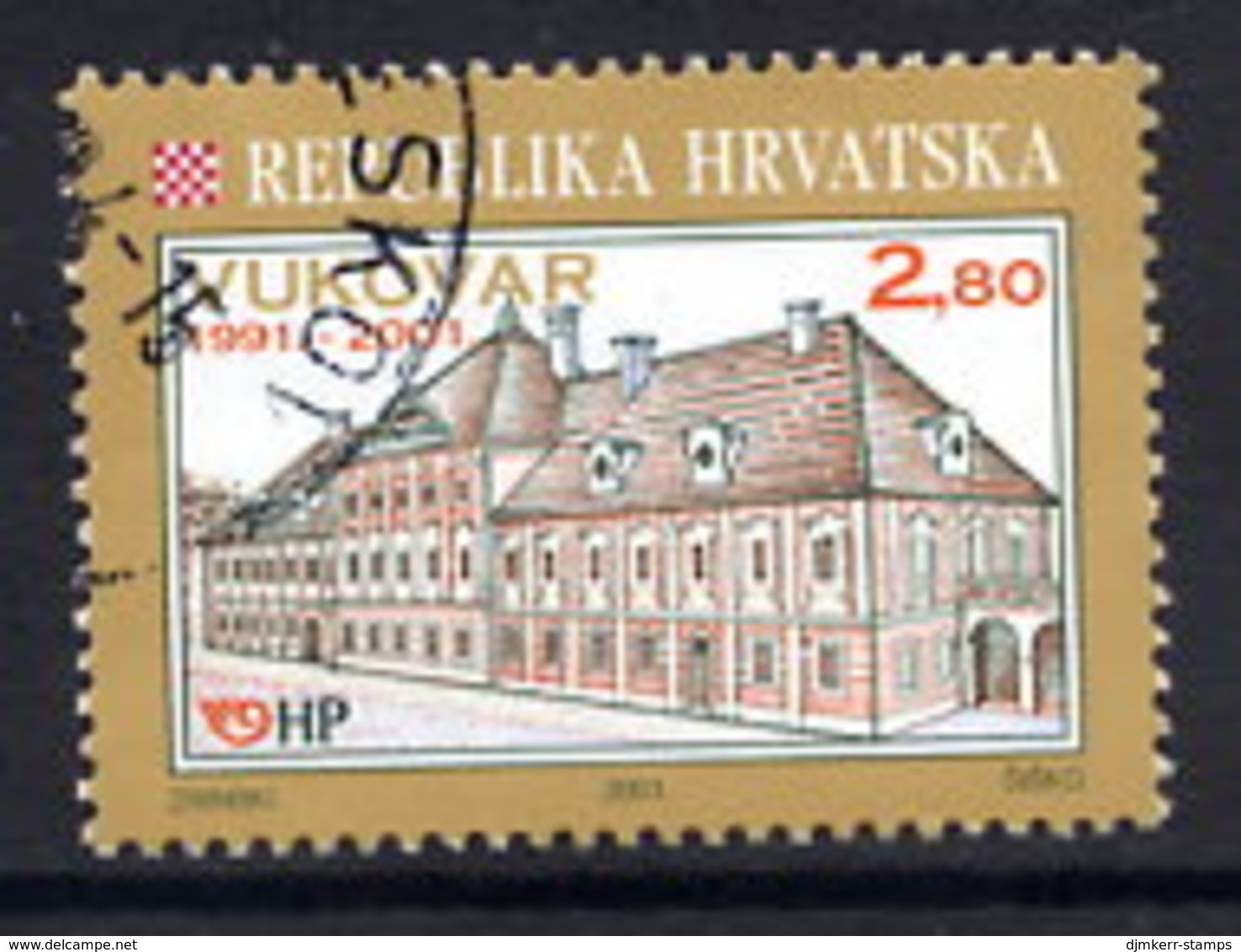 CROATIA 2001 Towns Definitive: Vukovar, Used.  Michel 576A - Croazia