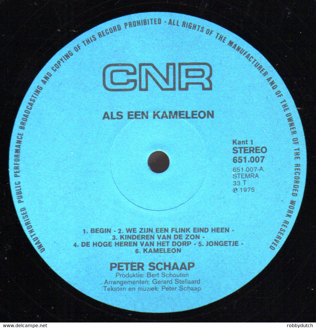 * LP *  PETER SCHAAP - ALS EEN KAMELEON (Holland 1975) - Sonstige - Niederländische Musik