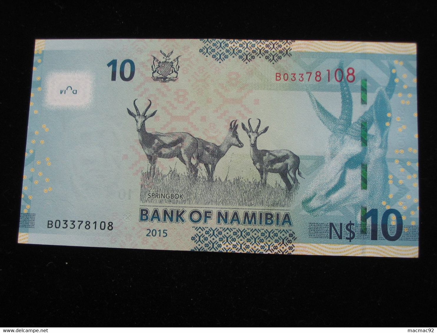 NAMIBIE - 10 Ten Namibia Dollars 2015 - Bank Of  Namibia    ***** EN ACHAT IMMEDIAT ***** - Namibië