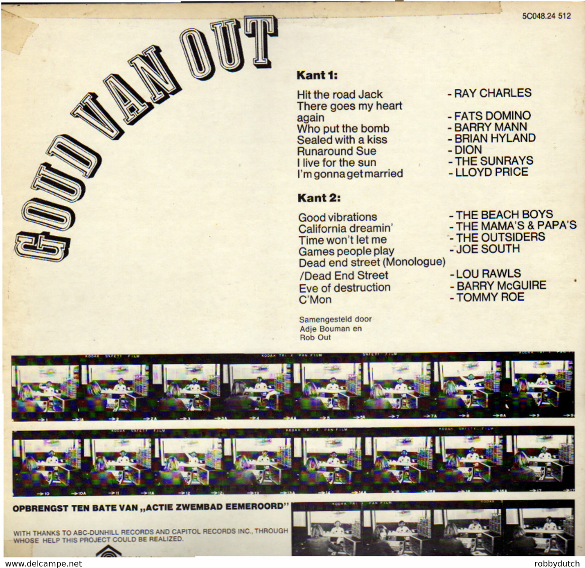 * LP *  GOUD VAN OUT - RAY CHARLES / FATS DOMINO / BRIAN HYLAND / OUTSIDERS / BEACH BOYS A.o. - Compilations