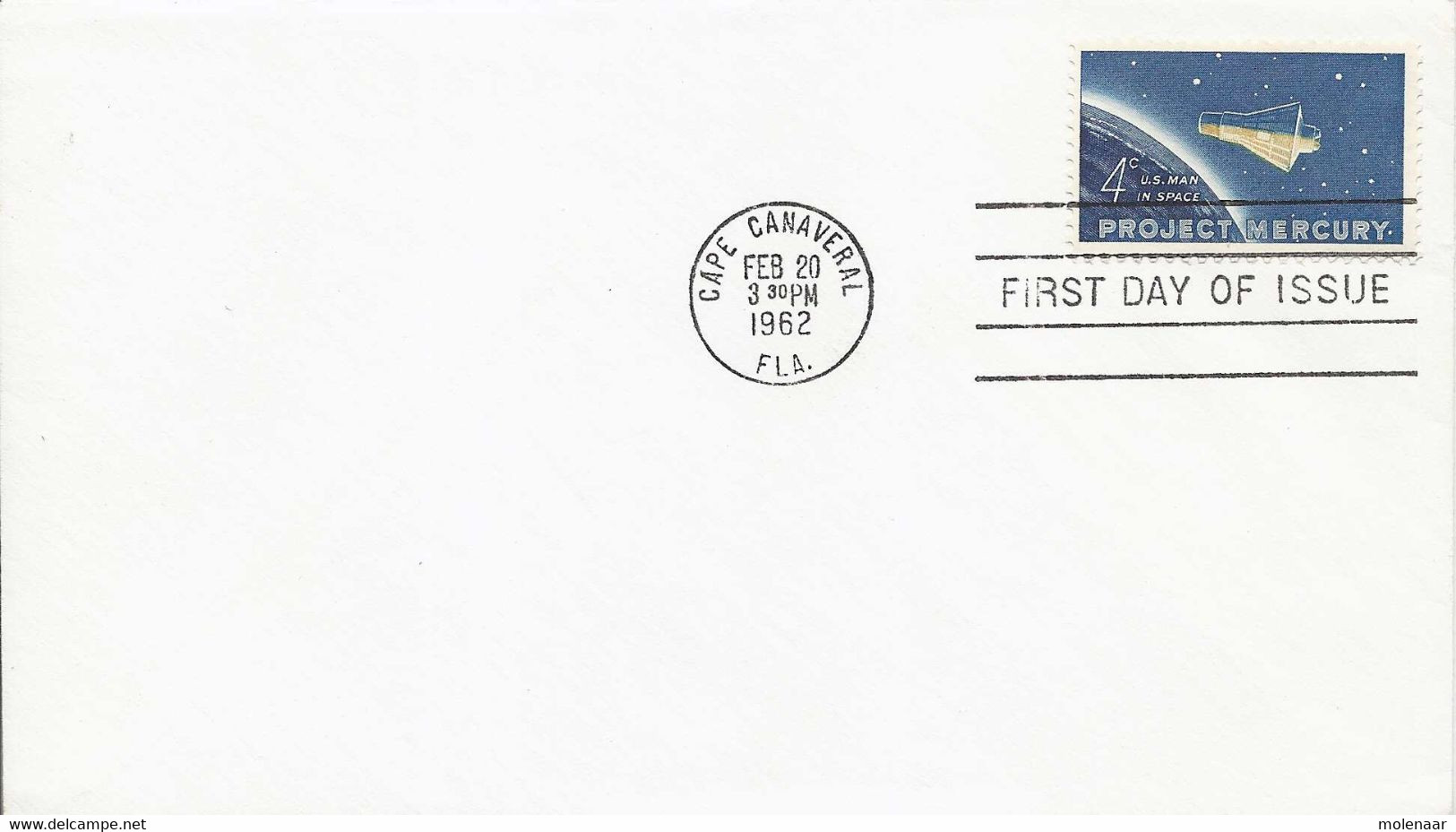 Verenigde Staten  FDC "Project Mercury" (7565) - América Del Norte