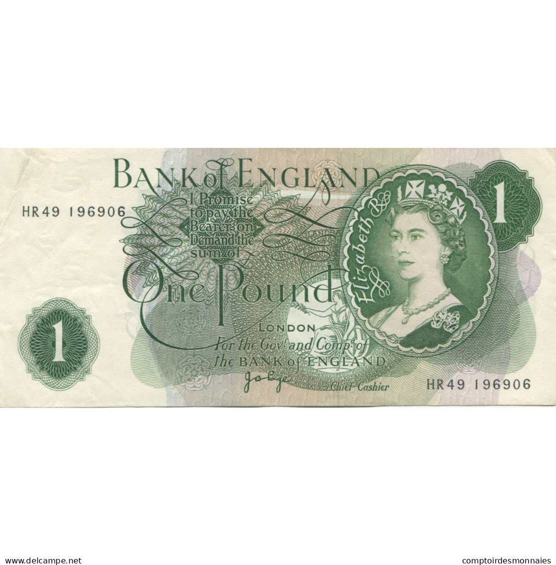 Billet, Grande-Bretagne, 1 Pound, KM:374g, SUP - 1 Pound