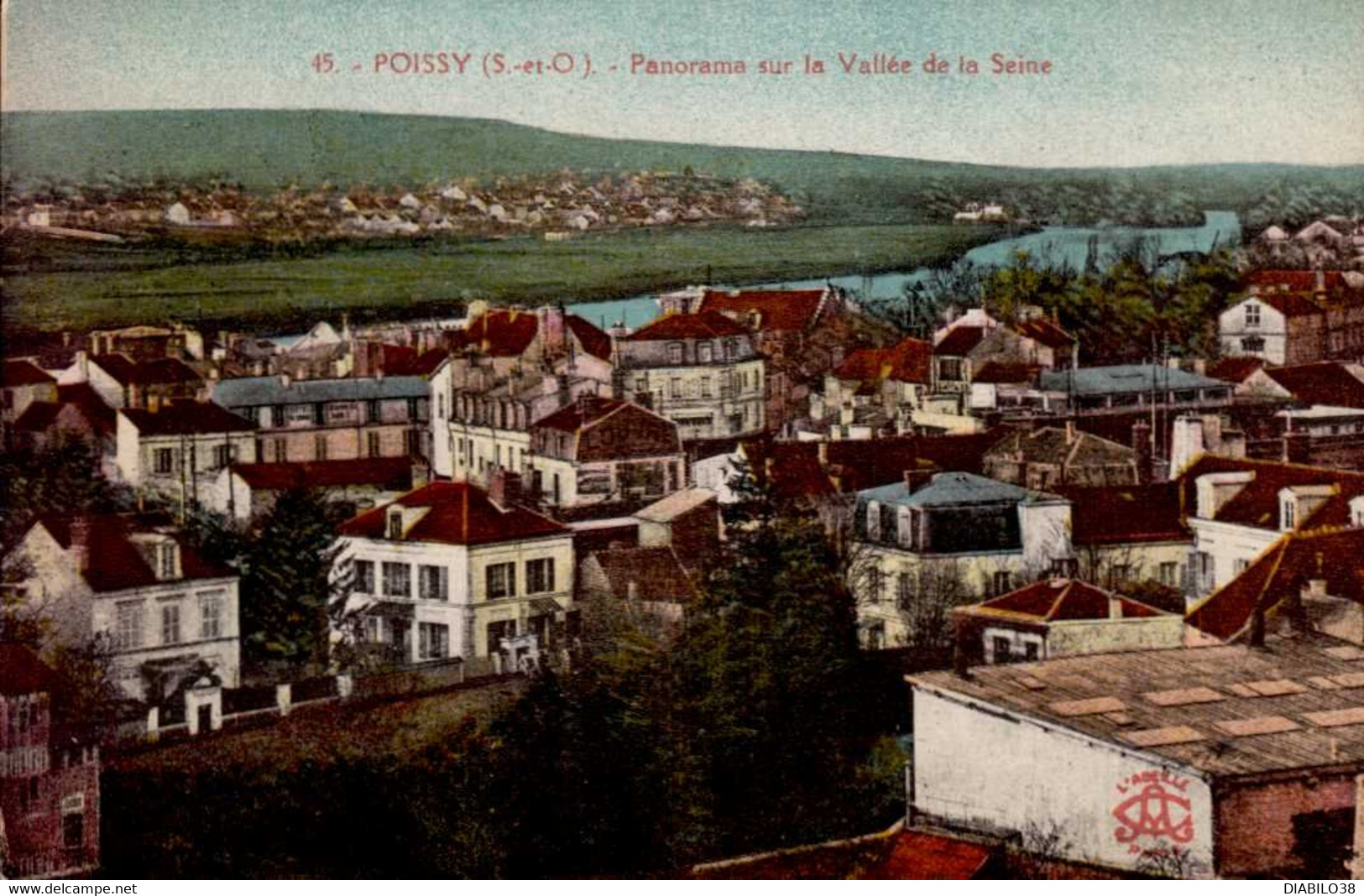 POISSY    ( YVELINES )   PANORAMA SUR LA VALLE DE LA SEINE - Poissy