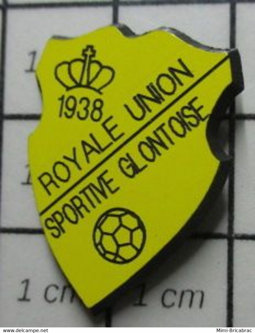 3319 Pin's Pins / Beau Et Rare / THEME : SPORTS / FOOTBALL ROYALE UNION SPORTIVE GLONTOISE à BASSENGE - Football