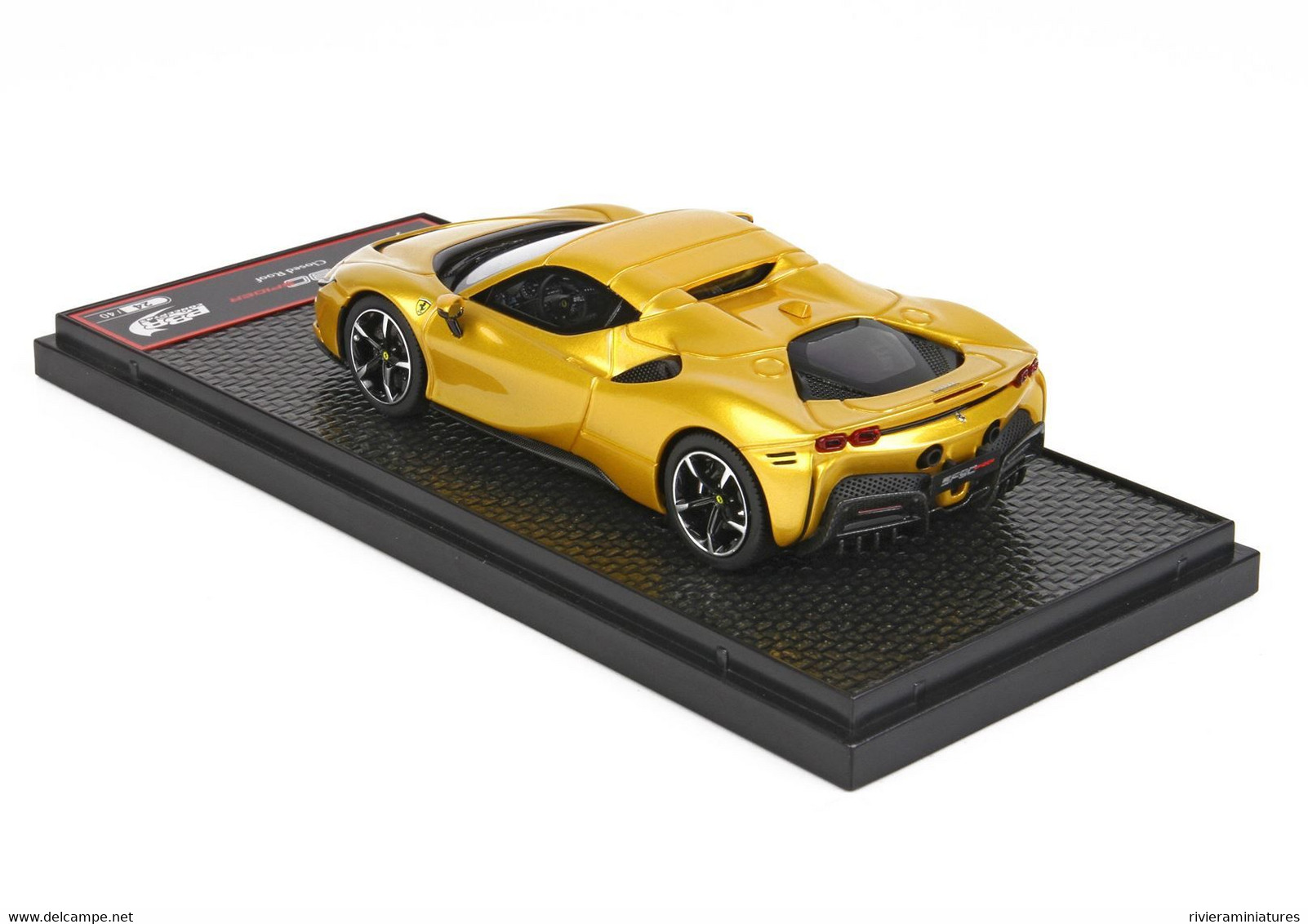 BBR - FERRARI SF 90 Spider - Closed Roof - Giallo Montecarlo - BBRC249A1 - 1/43 - BBR