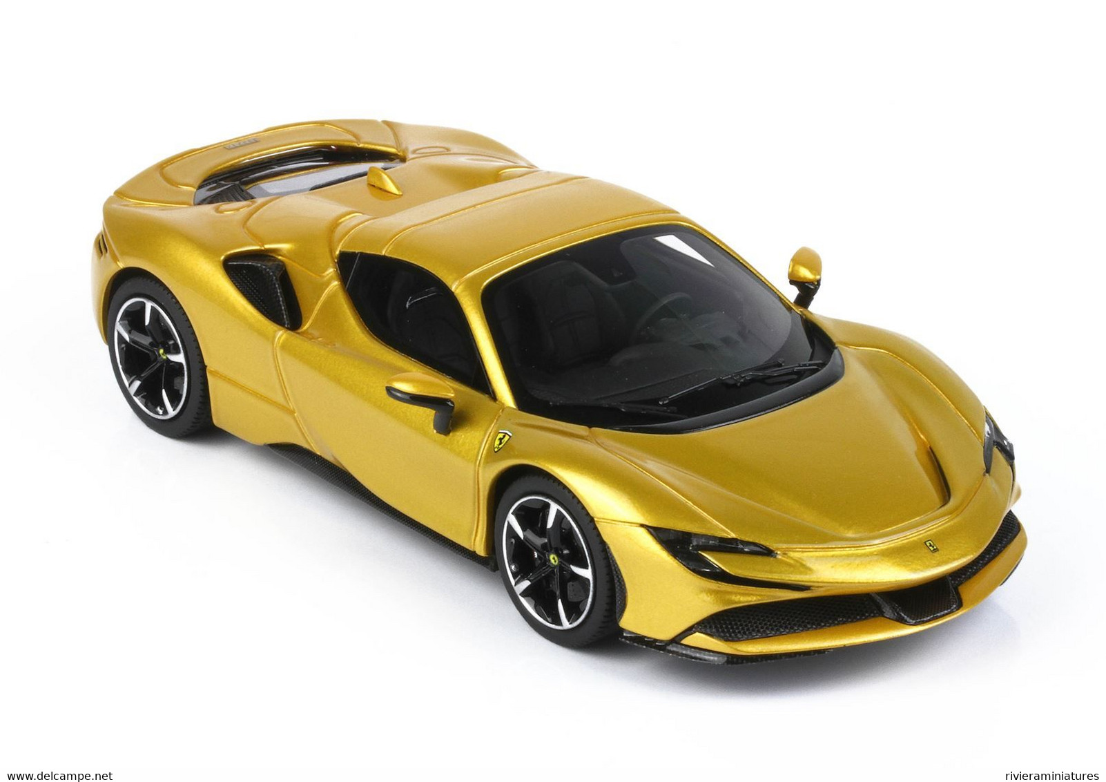 BBR - FERRARI SF 90 Spider - Closed Roof - Giallo Montecarlo - BBRC249A1 - 1/43 - BBR