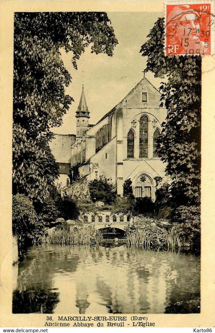 Marcilly Sur Eure * Ancienne Abbaye Du Breuil * Vue Sur L'église - Marcilly-sur-Eure