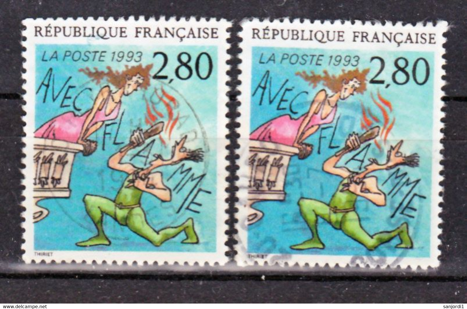 France 2840a Accent Sur AVEC Et Normal  Oblitéré Used TB - Used Stamps