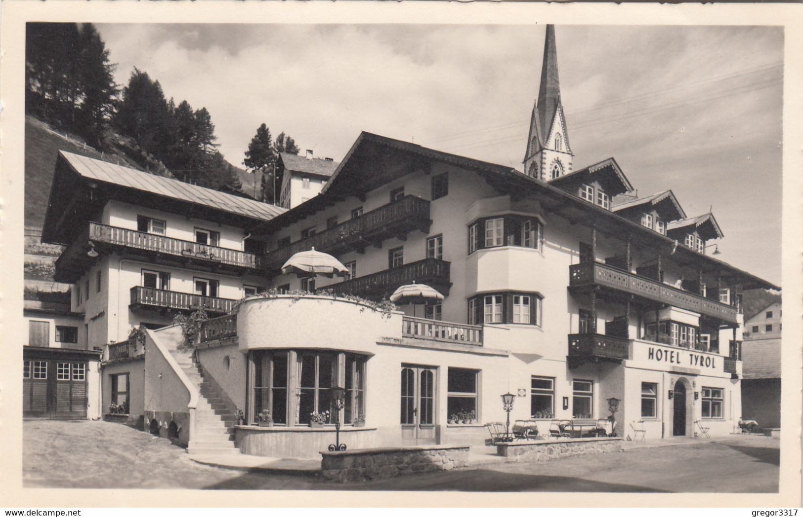 B4067) SÖLDEN - Ötztal - HOTEL TYROL - - Tolle Detailansicht Mit Kirchturm Im Hintergrund ALT - Sölden