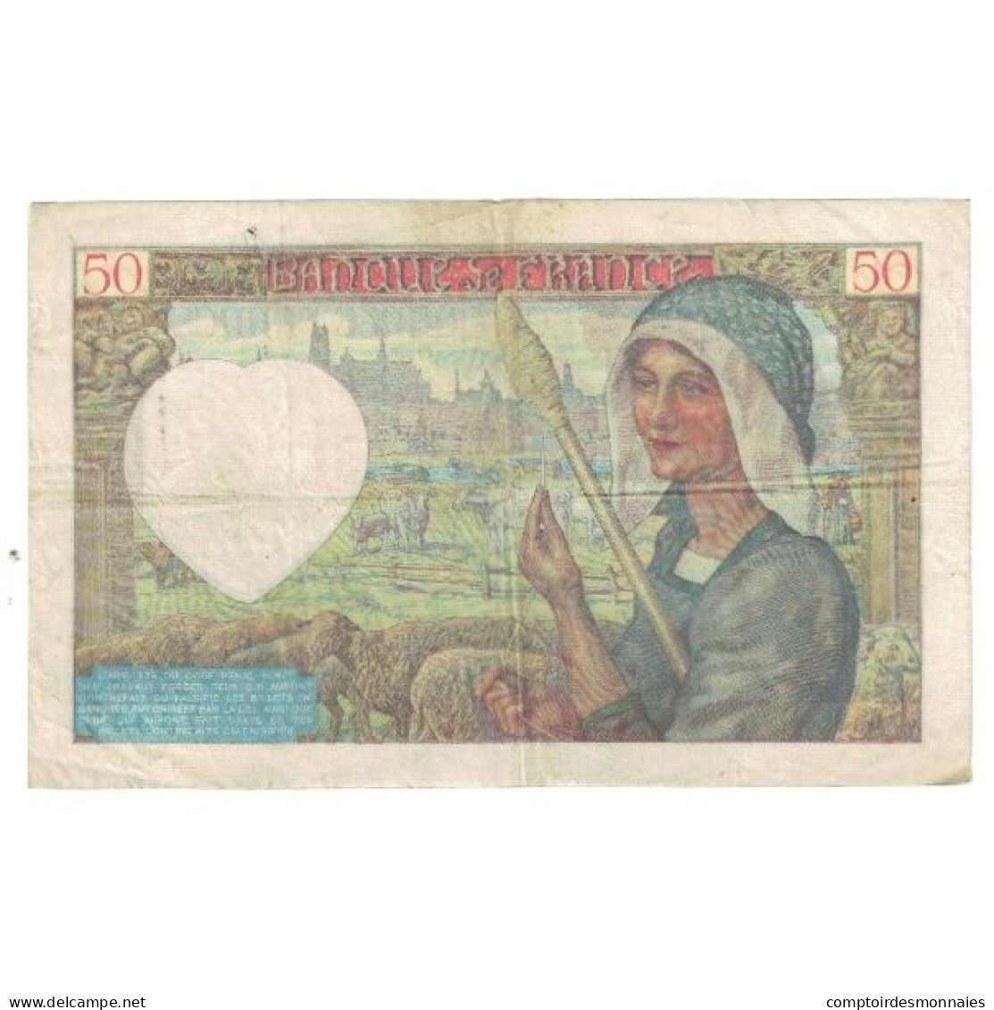 France, 50 Francs, Cérès, 1940, M.3 75343, TTB, Fayette:19.1, KM:93 - 50 F 1934-1940 ''Cérès''