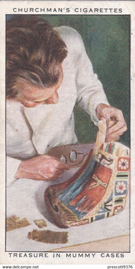 Treasure Trove 1937 - 29 Mummy In Case - Churchman Cigarette Card - Original - - Churchman