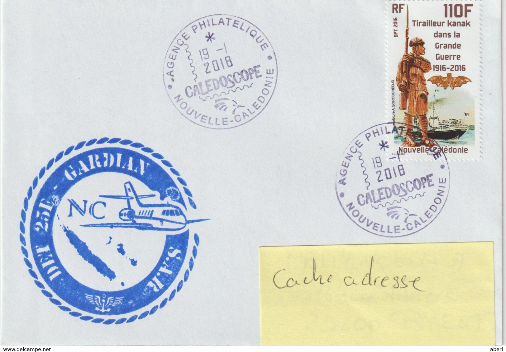 14401 DETACHEMENT 25F - AERONAVALE - NOUVELLE CALEDONIE - Lettres & Documents