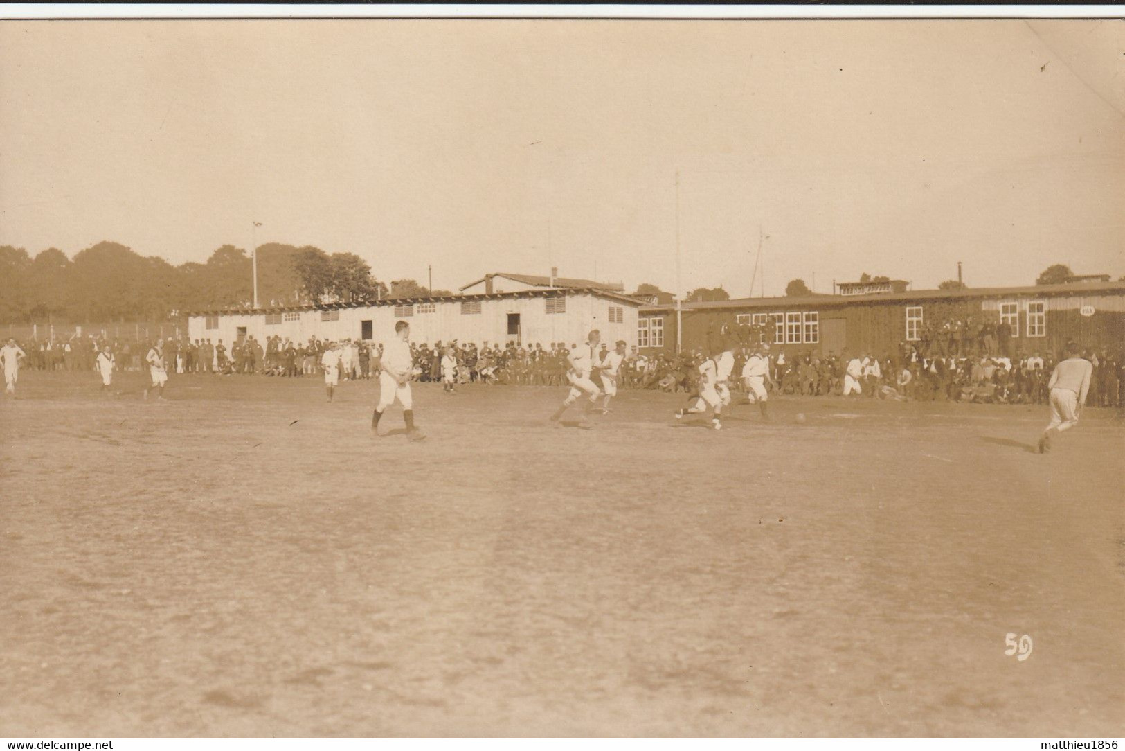 CP Photo 14-18 OHRDRUF - Au Camp De Prisonnier, Un Match De Foot, "France-Angleterre", Football (A241, Ww1, Wk 1) - Fútbol