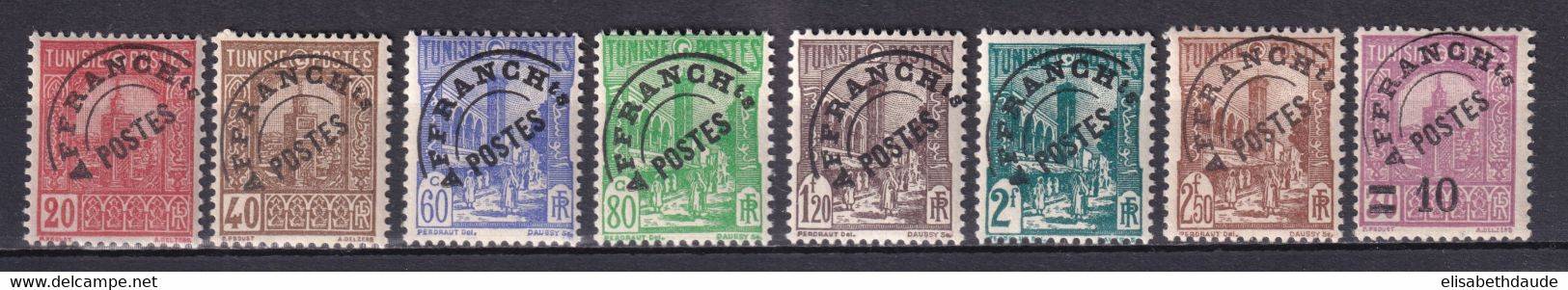 TUNISIE - 1926/1947 - PREOBLITERES COMPLET ! - YVERT N°1/8 ** MNH - COTE = 15 EUR. - Neufs