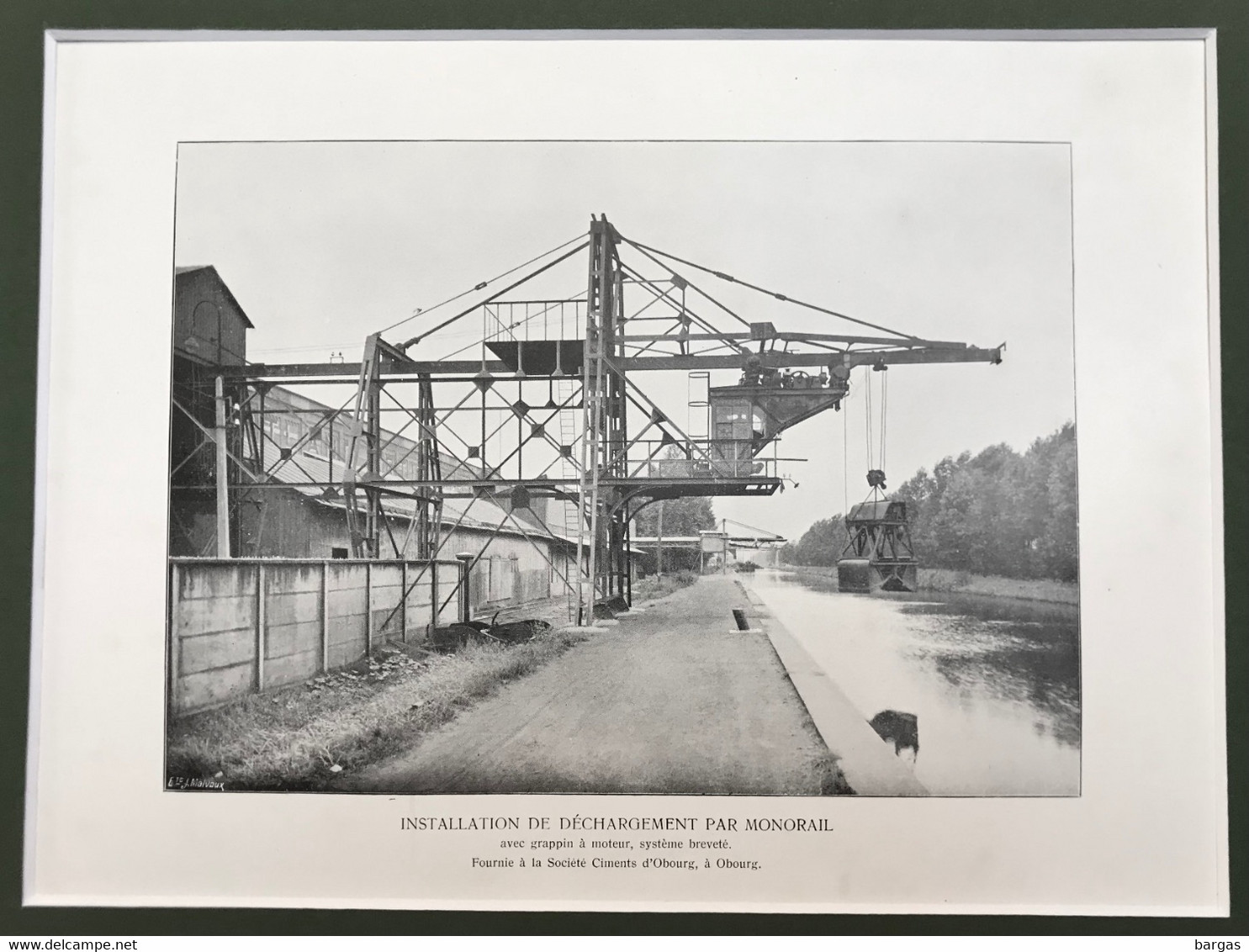 Planche Usine Manutention Portique Pour Les Ciments D'obourg - Macchine