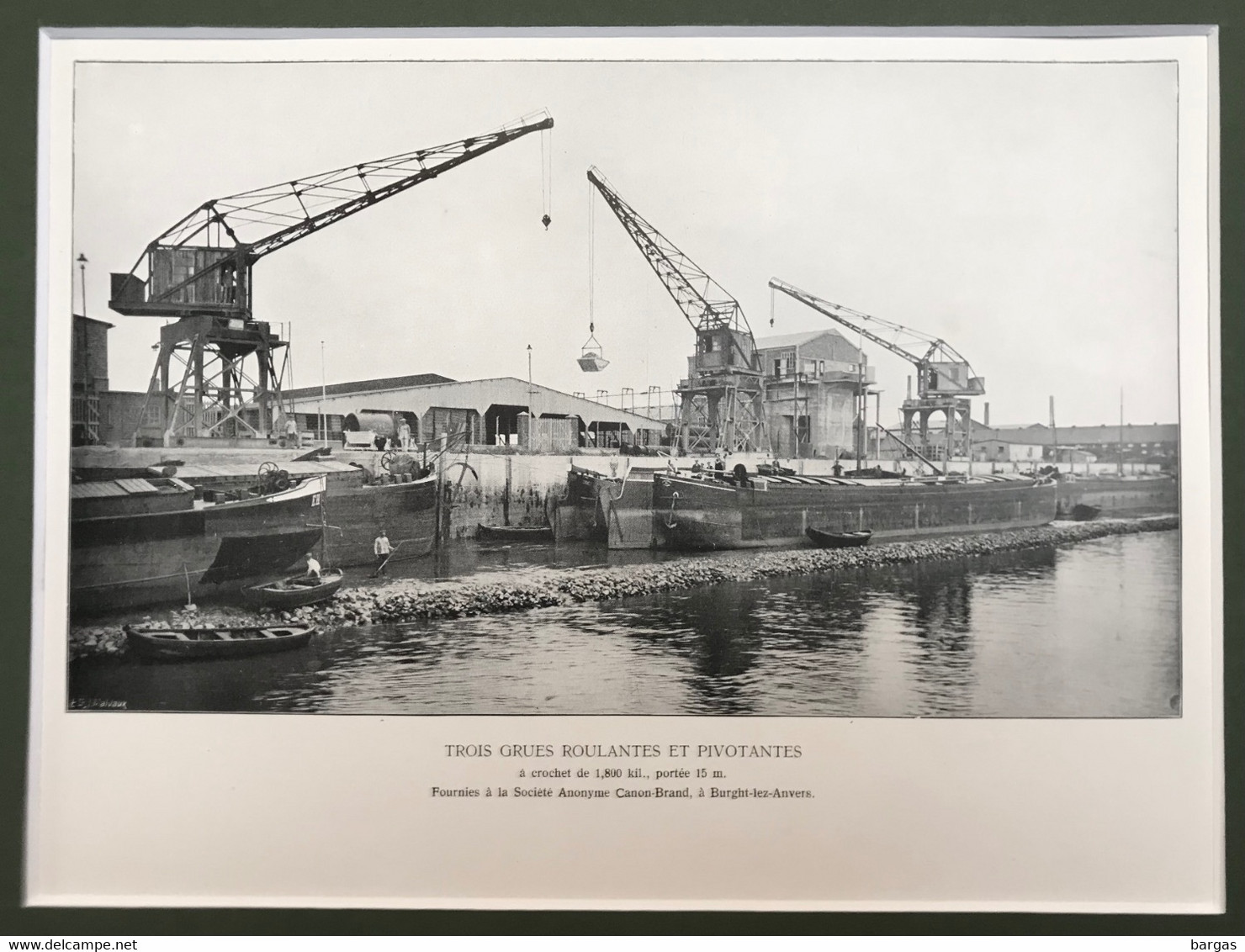 Planche Usine Manutention Grue SA Canon Brand à Burght Lez Anvers - Machines