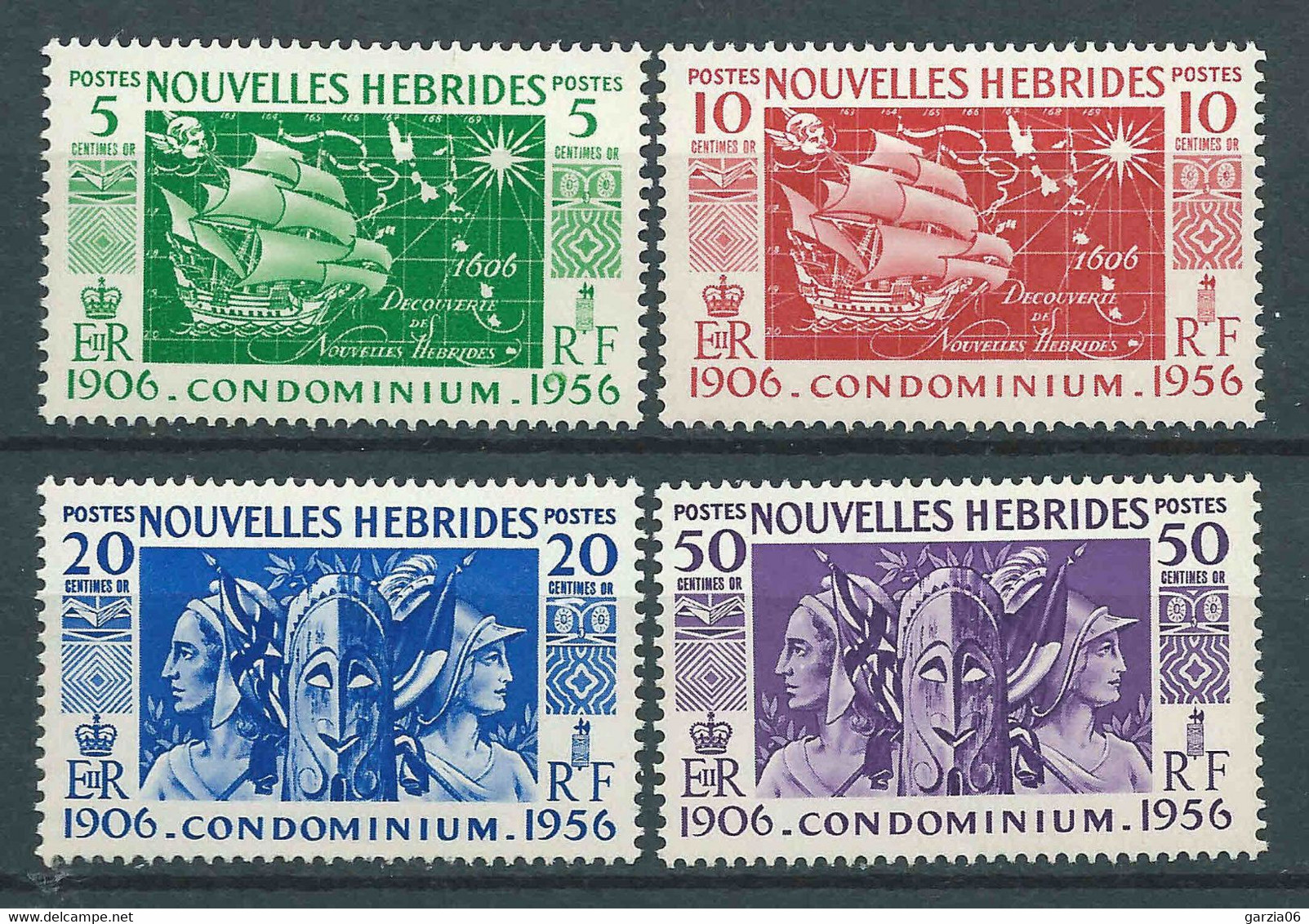 Nouvelles Hébrides  -1956 - Cinquantenaire Du Condominium - N° 167 à 170  - Neuf ** - MNH - Neufs