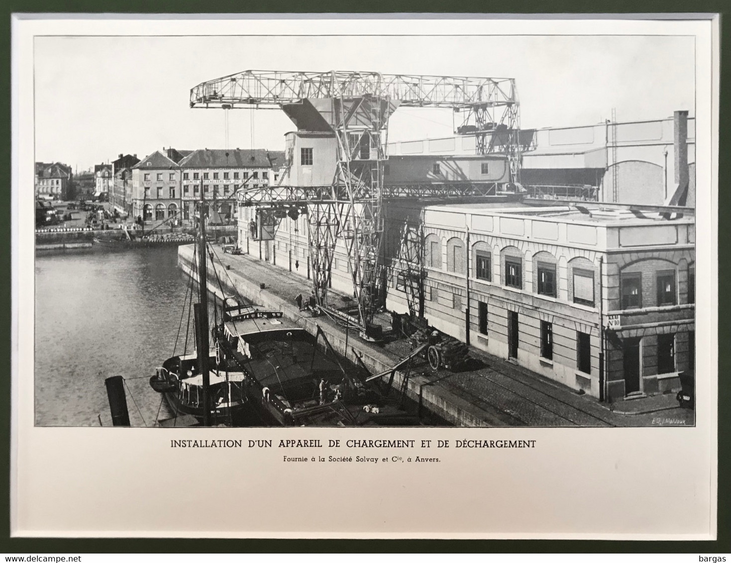 Planche Usine Manutention Pont Roulant SA Solvay à Anvers - Macchine