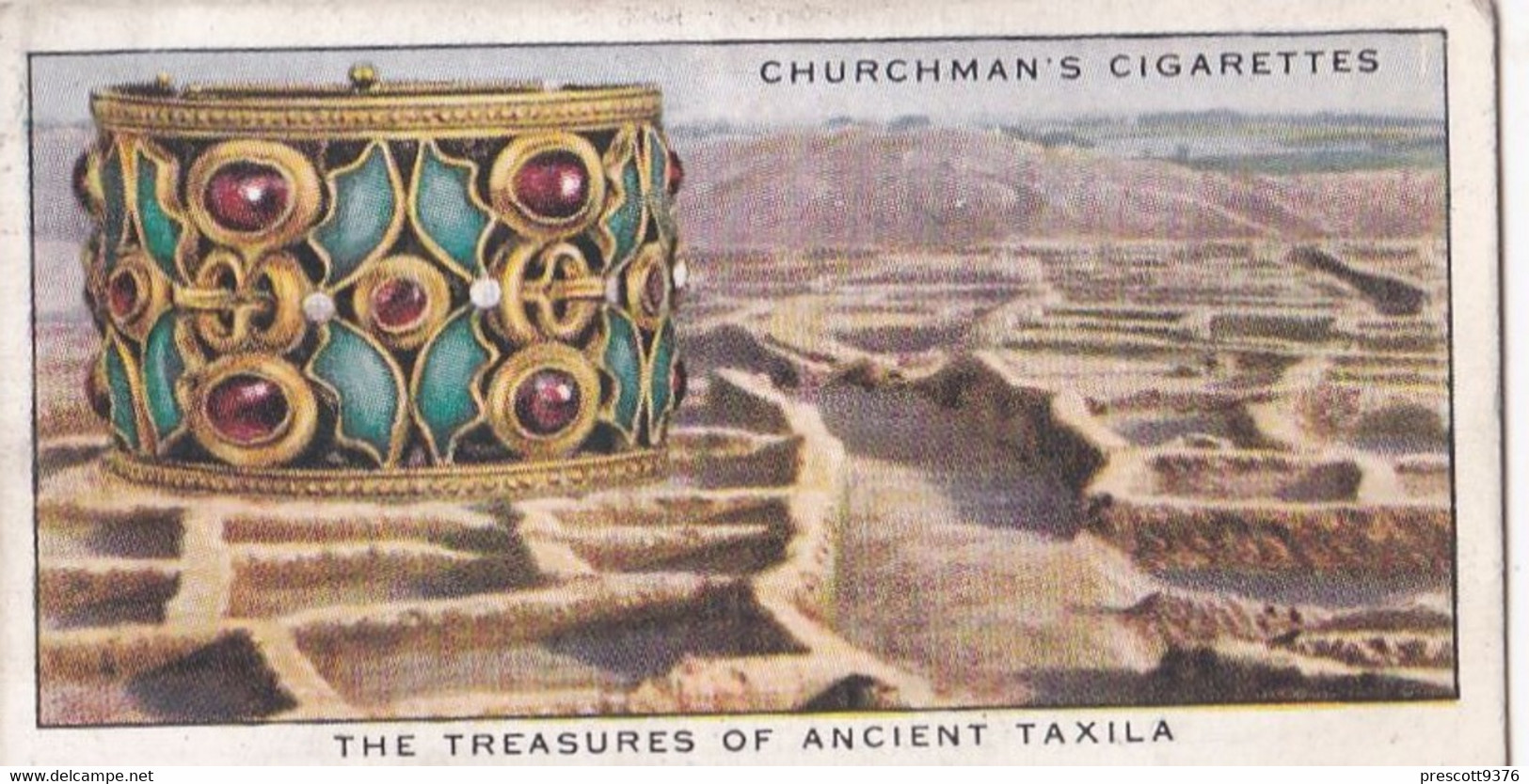 Treasure Trove 1937 - 37 Treasure Of Ancient Taxila  - Churchman Cigarette Card - Original - - Churchman