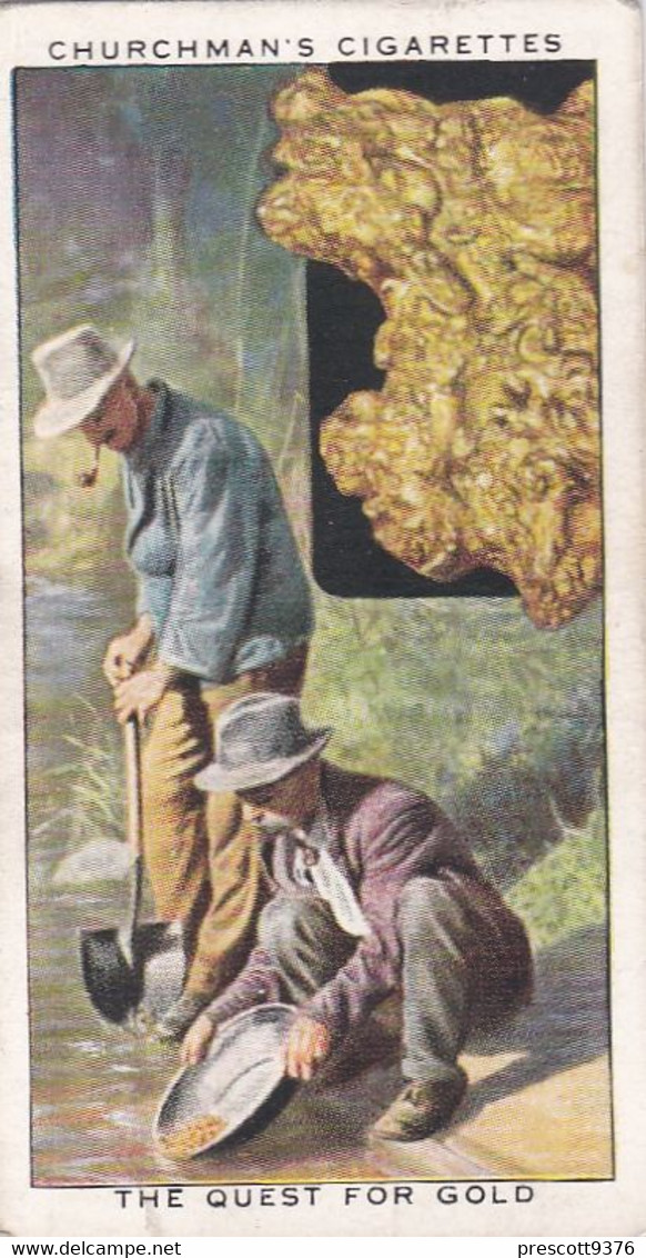 Treasure Trove 1937 - 49 Quest For Gold  - Churchman Cigarette Card - Original - - Churchman
