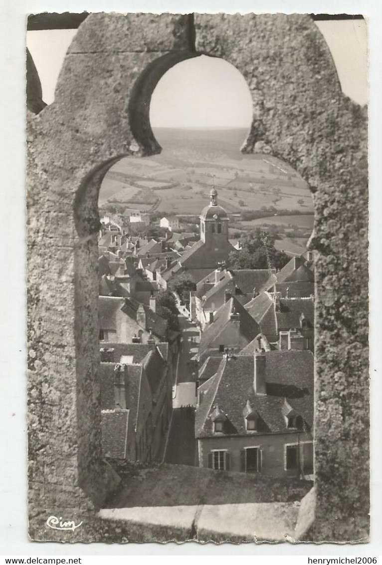 89 Vezelay La Cité Vue De La Tour Cachet 1958 - Vezelay