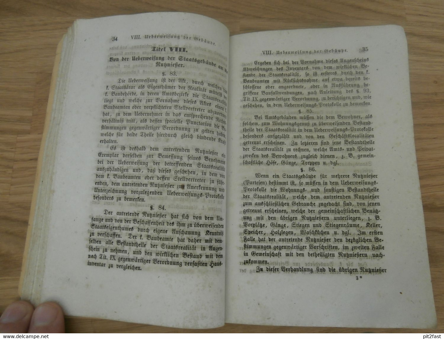 Staatsgebäude Im Königreiche Bayern , 1851 , Königliche Verordnung Zur Benützung Und Unterhaltung !!! - Chroniken & Jahrbücher