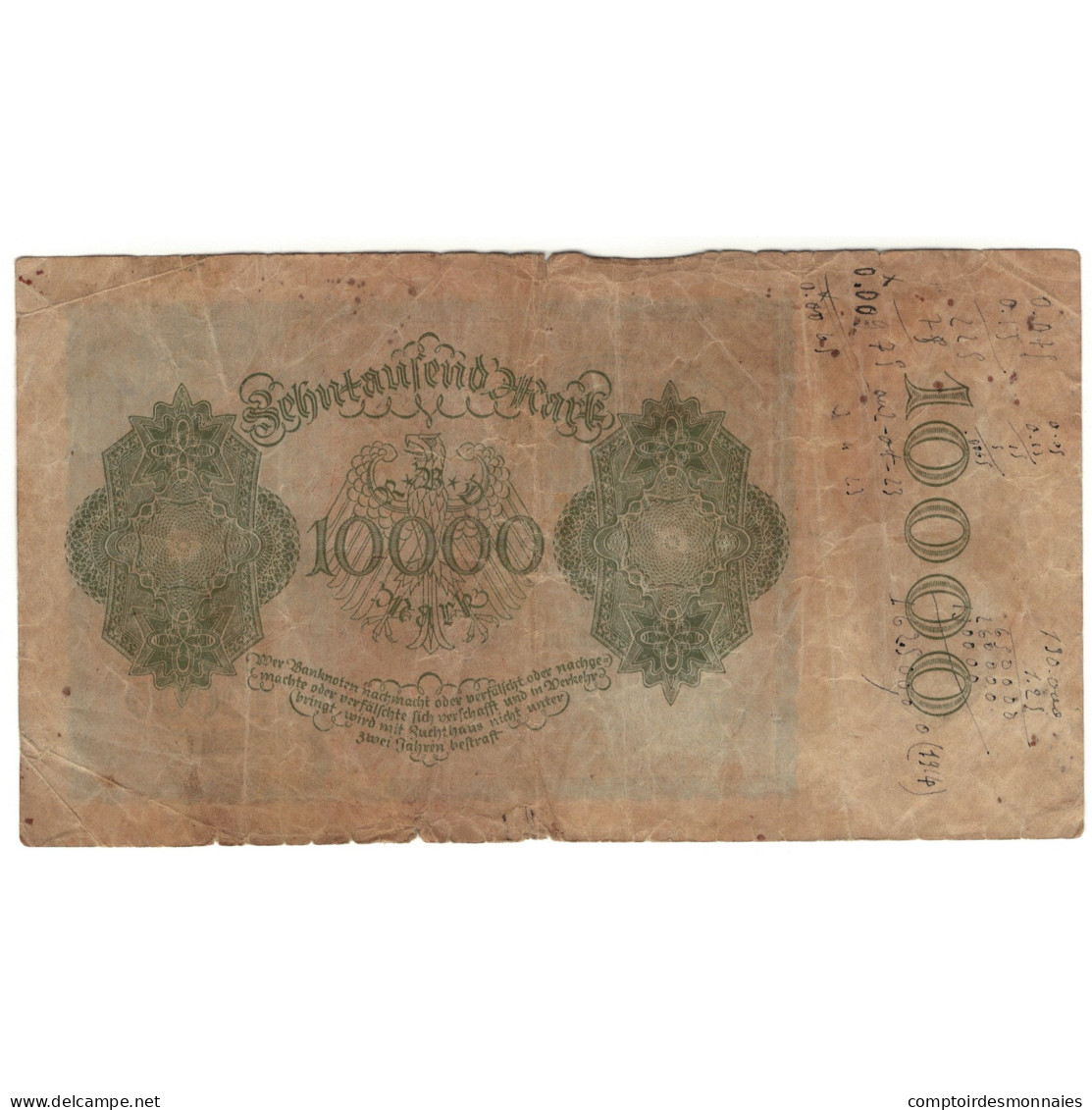 Billet, Allemagne, 10,000 Mark, 1922, 1922-01-19, KM:72, B - 10000 Mark