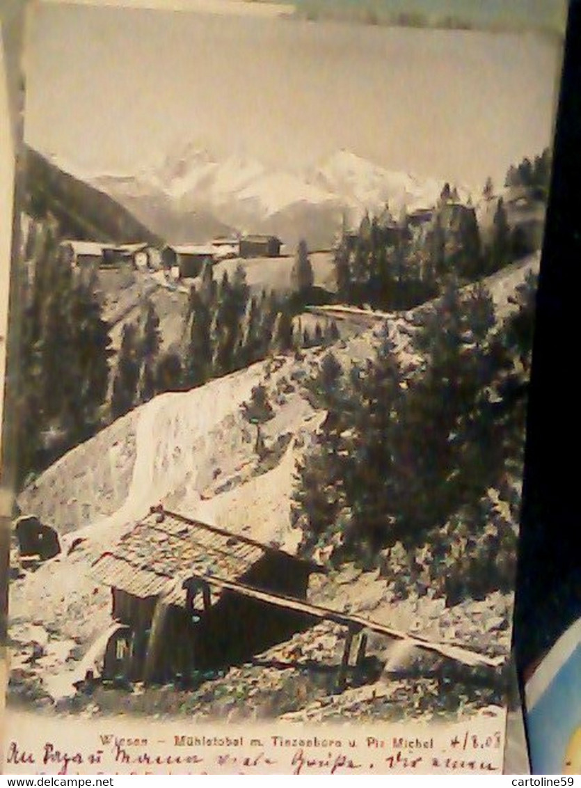 SUISSE Wiesen_Albula Alpf Tinzenhorn Piz Michèl V1908  IR10087 - Wiesen