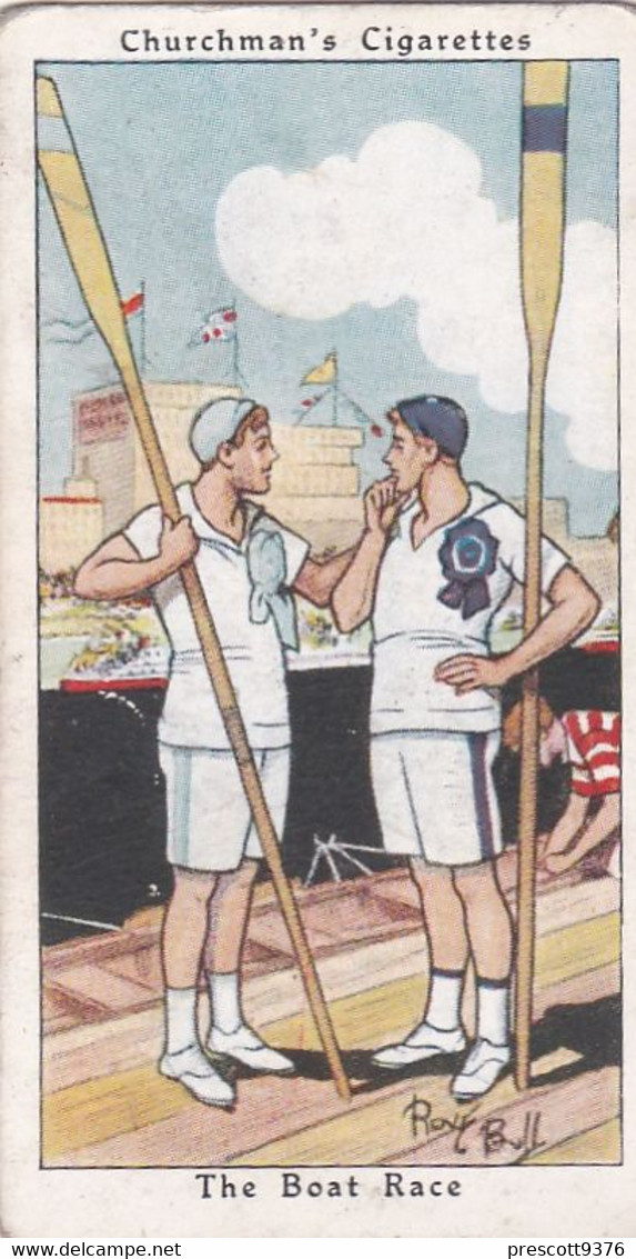 Treasure Trove 1937 - 33 The Boat Race  - Churchman Cigarette Card - Original - - Churchman