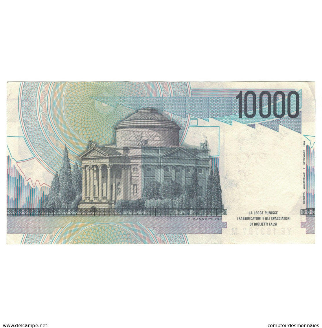 Billet, Italie, 10,000 Lire, 1984, 1984-09-03, KM:112b, SPL - 10000 Lire