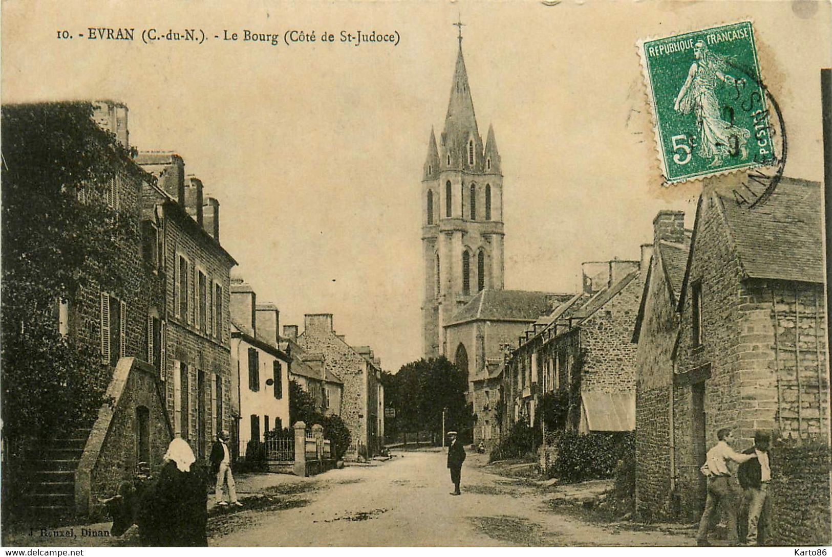 Evran * Rue Du Bourg Du Village * Côte De St Judoce * Villageois - Evran