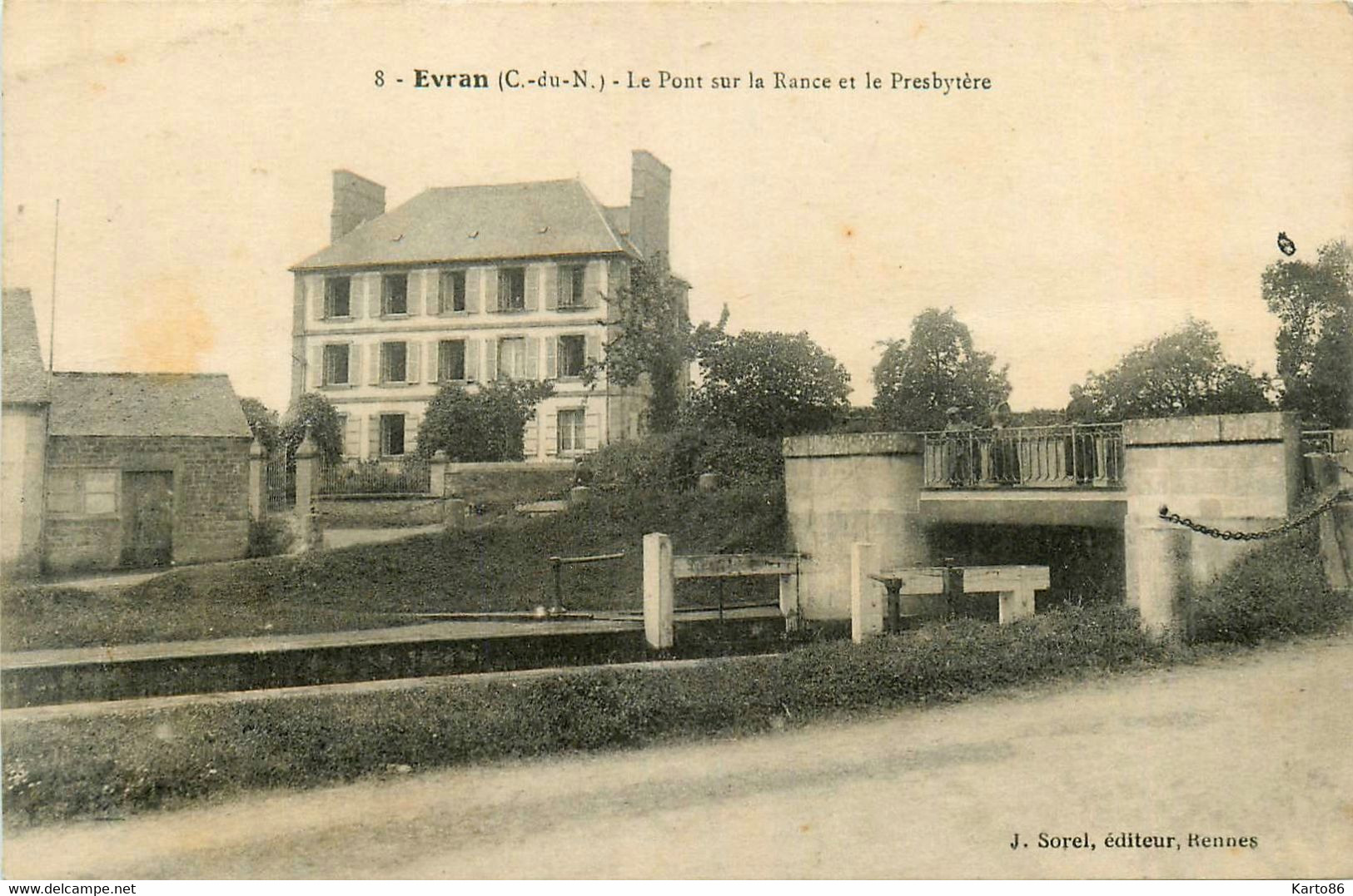 évran * Le Pont Sur La Rance Et Le Presbytère * écluse Canal - Evran